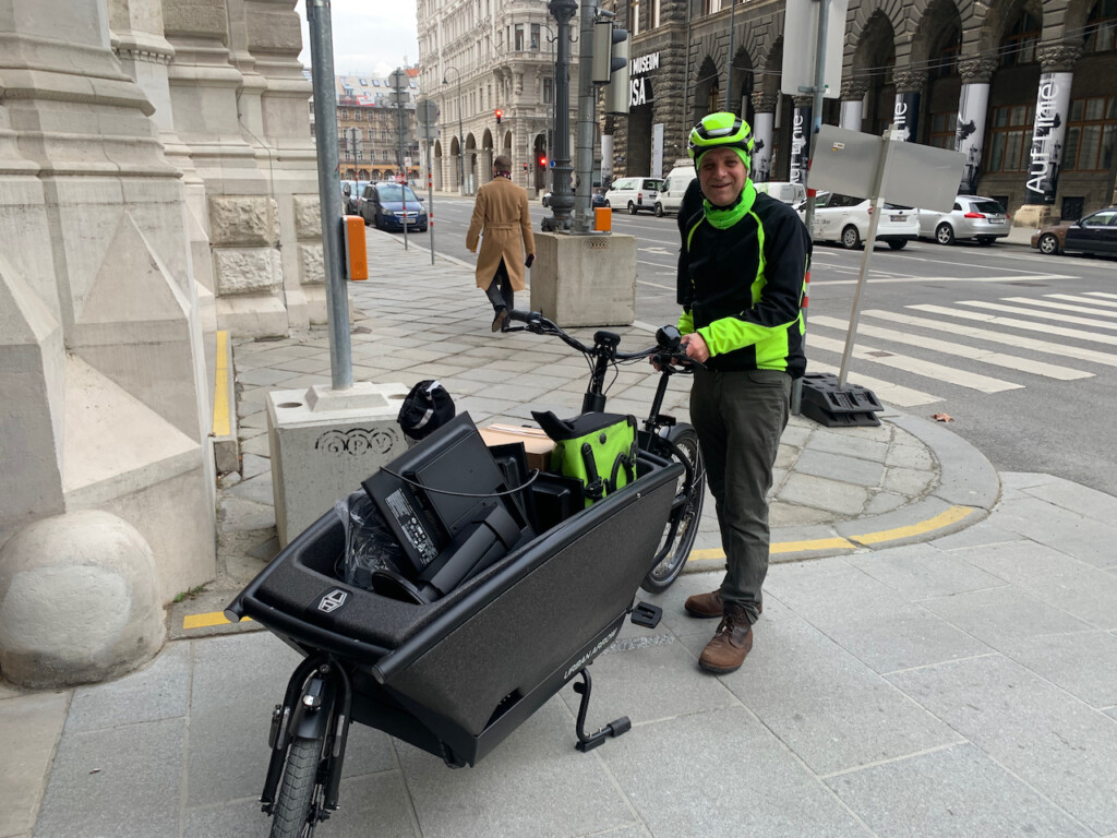 Mit einem Lastenrad lässt sich ganz schön viel transportieren